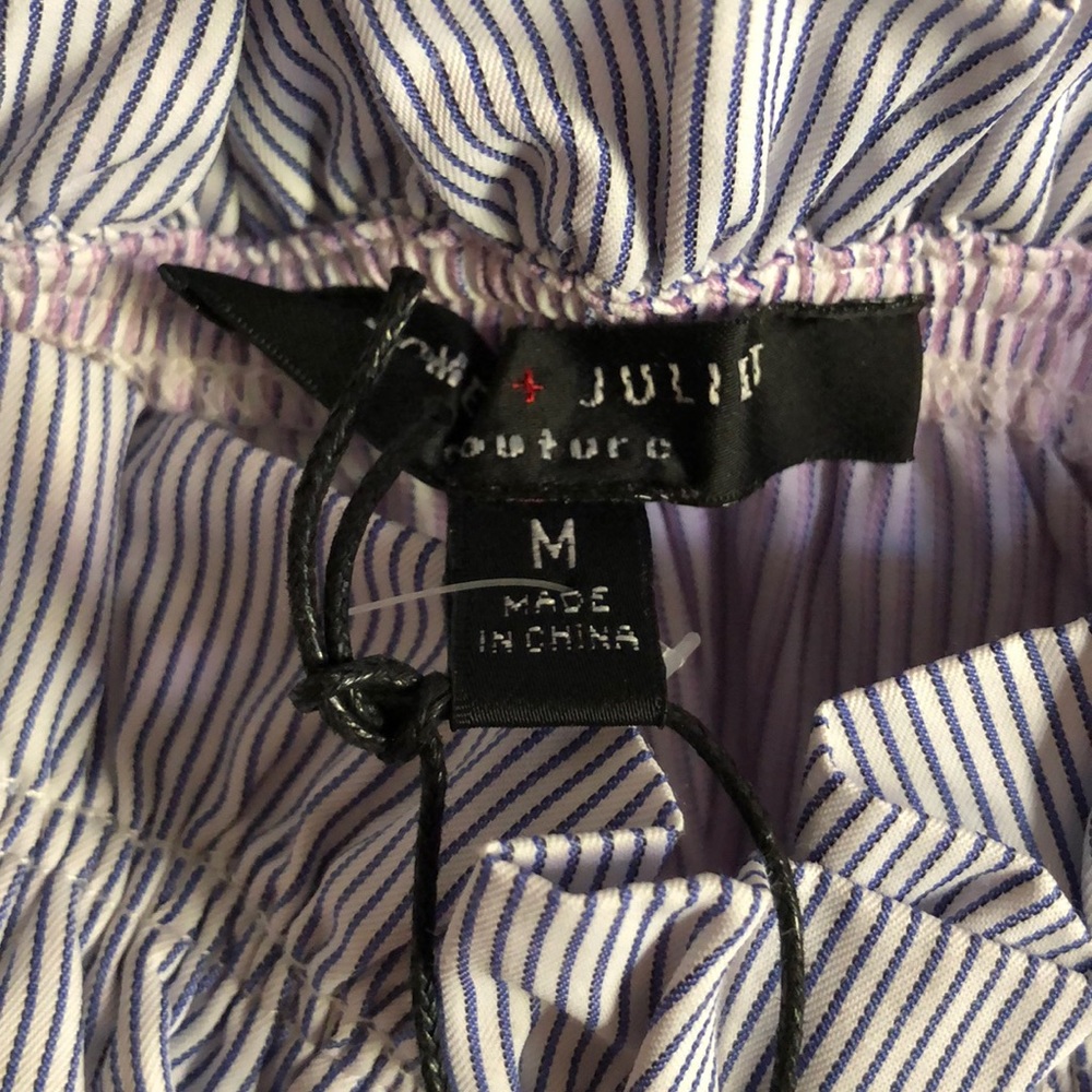 Romeo & Juliet Couture • Pinstriped Blouse - Picture 4 of 6